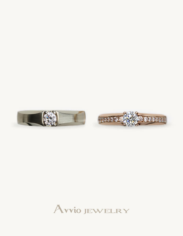 [에델바이스] 3부 다이아몬드 예물 커플링 반지