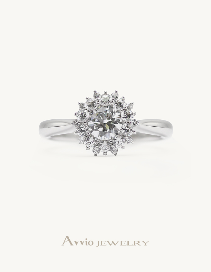 [아이올라] 꽃잎 3부 다이아몬드 프로포즈 웨딩 반지